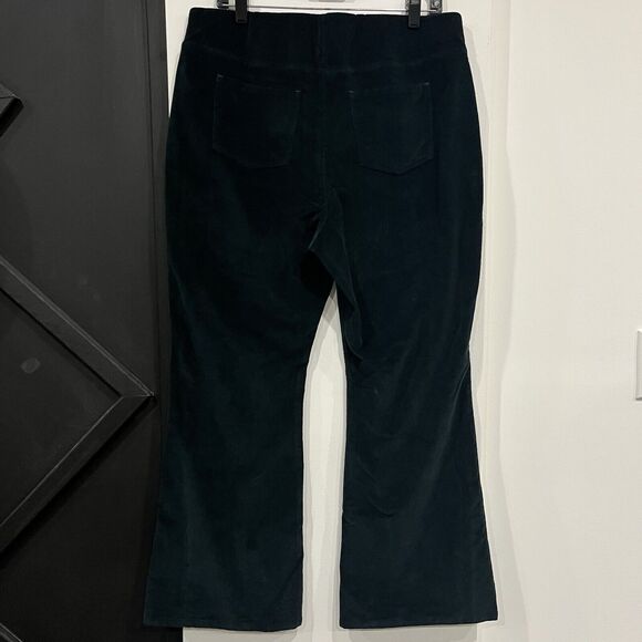 Soft Surroundings Green Corduroy Velvet Flare Pants Size Petite XL - Picture 3 of 5